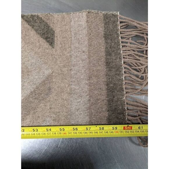 Geometric Pattern Wool Hat square Suit Winter Men's Light Green Scarf - Picture 4 of 5